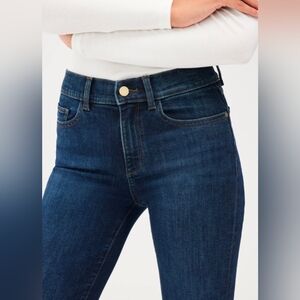 DL1961 Mara Mid Rise Ankle Straight Jeans India Ink Denim